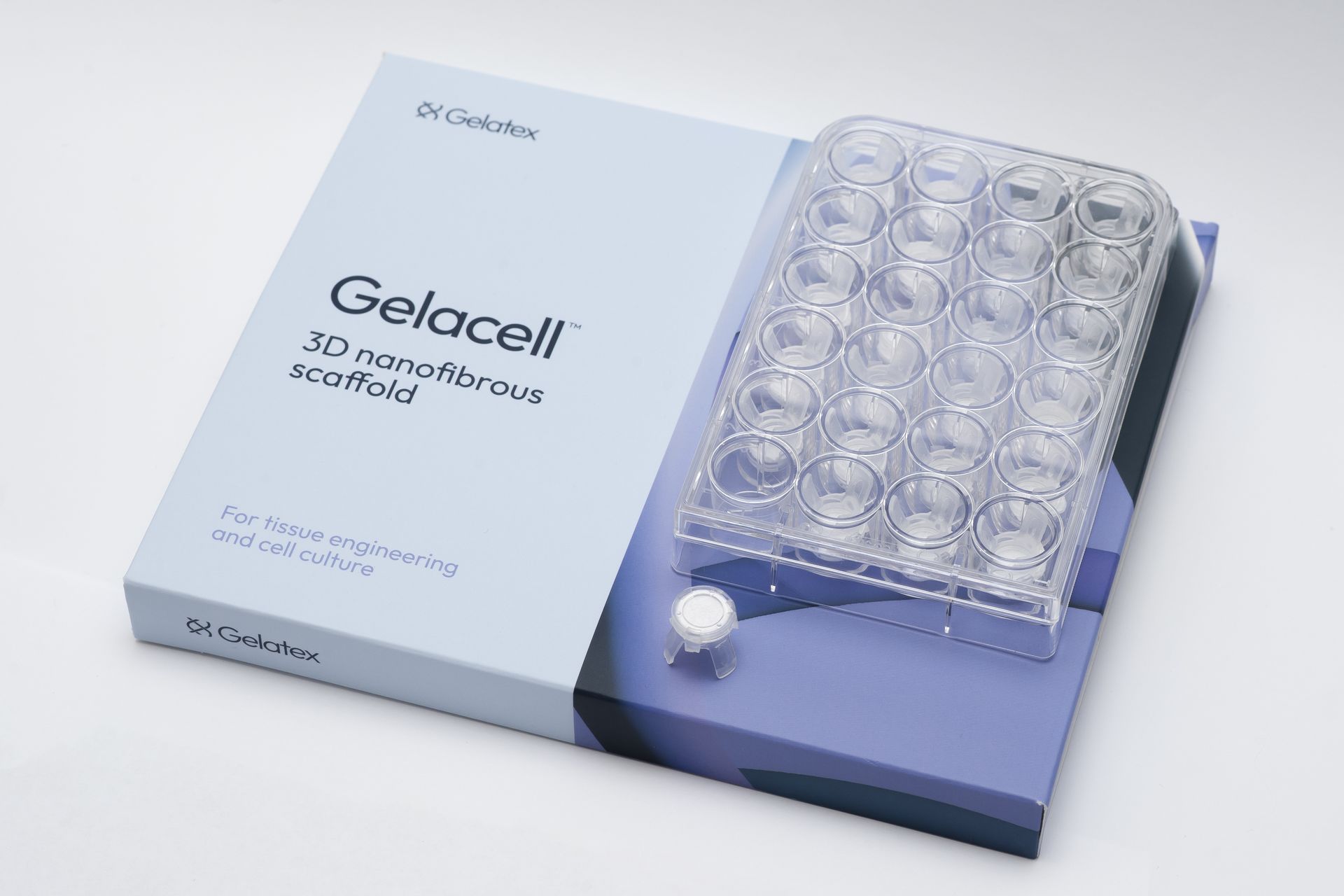 Gelacell™ - PLGA:PCL 24 well plate with cell crowns | Gelatex
