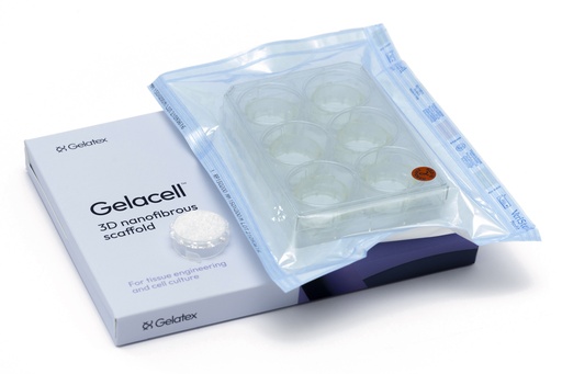 [GC0601RN-CC06-B] Gelacell™ - Gelatin 6 well plate with cell crowns